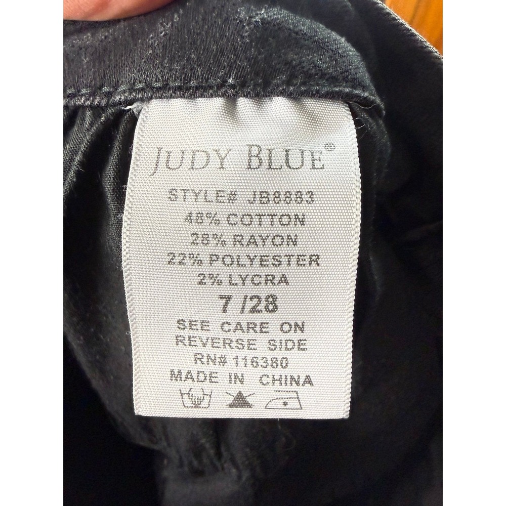 Judy Blue Womens High Waisted Skinny Jeans Black Wash JB8883 Size 7/28 - Picture 5 of 7